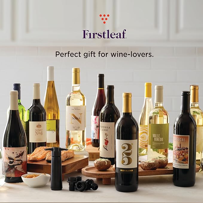 Wine Saver Pump with Vacuum Wine Stoppers - Preserve Your Wine Longer/Reusable/Fits All Standard Wine Bottles/Airtight Seal and No Spills/1 Pump 4 Stoppers/Wine Accessories and Gifts