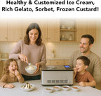 Whynter Ice Cream Maker Machine Automatic 2.1 Qt. with Built-In Compressor, LCD Digital Display & Timer, No Pre-Freezing, ICM-200LS, Stainless Steel