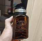 Depression Style Glass Salt and Pepper Shakers (Amber)