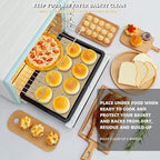 WMKGG 200 PCS Unbleached Air Fryer Parchment Paper, 11 x 9 inch Perforated Rectangular Air Fryer Toaster Oven Disposable Liners for Cuisinart, Ninja Foodi, Breville, Gowise, Black Decker