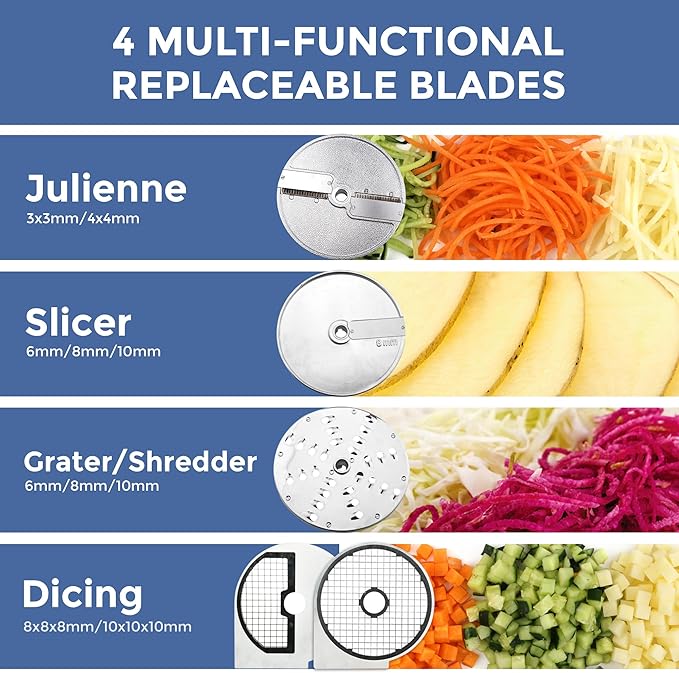 TK Universal Disc Replacement for Half and Round Hopper - Vegetable Chopper - Julienne 3x3mm.