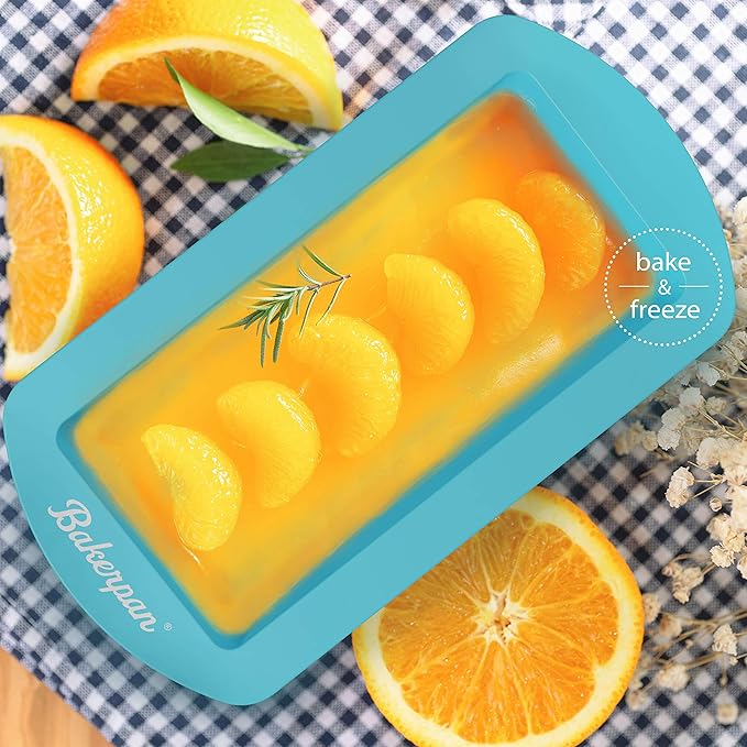 Bakerpan Silicone Mini Loaf Pans for Baking, Mini Cake Pans, 4.5 Inch Baking Pan, Reusable Baking Mold - Set of 4