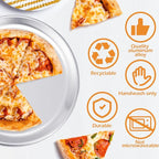12 Pieces Pizza Pan Bulk Restaurant Aluminum Pizza Pan Set Round Pie Cake Plate Rust Free Cake Tray for Oven Baking Home Kitchen Restaurant Easy Clean(8 Inch)