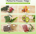 Vacuum Sealer Bags for Food, BPA-Free Food Storage Bags, Freezer, Microwave – Odor-Resistant, Leak-Proof – Compatible with Auletor Mason Jar Vacuum Sealers (10PCS)