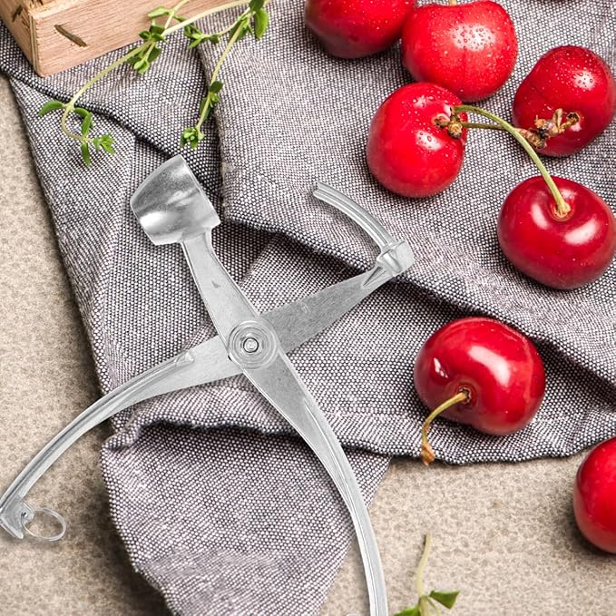 Heavy Duty Cherry Pitter & Olive Corer Tool - Stainless Steel Cherry Pit Remover for Efficient & Olive Pitting - for Making Jam and Dishes