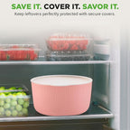 NutriChef 18-Piece Ceramic Cookware Set with Detachable Handles, Non Stick Pots and Pans, PTFE-Free Natural Ceramic Coating, Space-Saving Design, Oven & Stove Safe, Includes Utensils, Pink