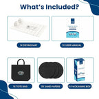 Stone Drying Mat for Kitchen Counter W/ Tote Bag, Large Stone Dish Drying Mat Foldable, Absorbent Diatomaceous Quick Dry Stone Mat Kitchen Dishes Bottles Cups Bathroom Any Countertop 23" x 15.3"