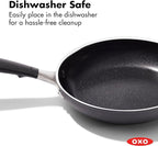 OXO 8” Non-Stick Every Day Frying Pan, BPA-Free Comfort Grip Silicone Handle, Dishwasher & Oven Safe, PFAS-Free Ceramic Skillet, Black