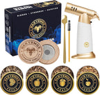 Cocktail Smoker Kit With Torch, Old Fashioned Bourbon, Whiskey Smoker Kit, Drink Smoker Accessories, Home Bar Accessories, Birthday Gifts for Men, Husband, Boyfriend, (NO BUTANE)
