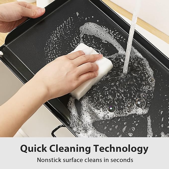 Utheer 32" x 14" Ceramic Nonstick Cast Iron Griddle for Camp Chef 2 Burner Stove, Fits SG60 EX60 DB60 YK60, Oven-Safe Up to 500°F, Rust-Resistant Flat Top Camp Chef Accessory, Easy to Clean