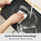 Utheer 32" x 14" Ceramic Nonstick Cast Iron Griddle for Camp Chef 2 Burner Stove, Fits SG60 EX60 DB60 YK60, Oven-Safe Up to 500°F, Rust-Resistant Flat Top Camp Chef Accessory, Easy to Clean