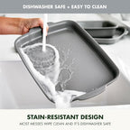 GreenPan Premiere Ovenware Healthy Ceramic Nonstick 13" x 9" Quarter Sheet Baking Pan, PFOA & PFAS-Free, Warp-Free Bakeware, Durable Quick Heating, Oven & Broiler Safe to 600F, Dishwasher Safe, Gray