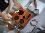 58mm Espresso Kit for Breville Dual Boiler, Oracle, Jet – Rosewood Bottomless Portafilter, Spring-Loaded Tamper, Adjustable Coffee Leveler, Wooden Tamping Station Organizer & Knock Box