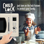 Nostalgia NMCMO9FTCRM6A Microwave Oven, 0.9 Cu. Ft, Cream