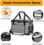 Slow Cooker Carrying Bag, Double Layer Insulated Design Slow Cooker Carrier with Removable Hard Liner and Pot Lid Fastener Fit for 6-8 Quart Crock Pot, Gray