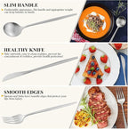 Silverware Set for 12, 60 Piece Flatware Set, Cutlery Tableware set Include Spoons And Forks Set, Stainless Steel Utensil Set, Matte polished Finish, Dishwasher Safe