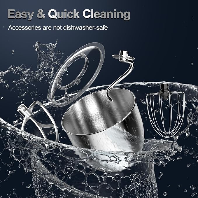 Stand Mixer, 6.5QT 10-Speed Tilt-Head Electric Stand Mixer, 3-In-1 Kitchen Mixer with Bowl, Dough Hook, Whisk and Beater, Food Mixer for Baking, Cake and Most Home Cooks, Green