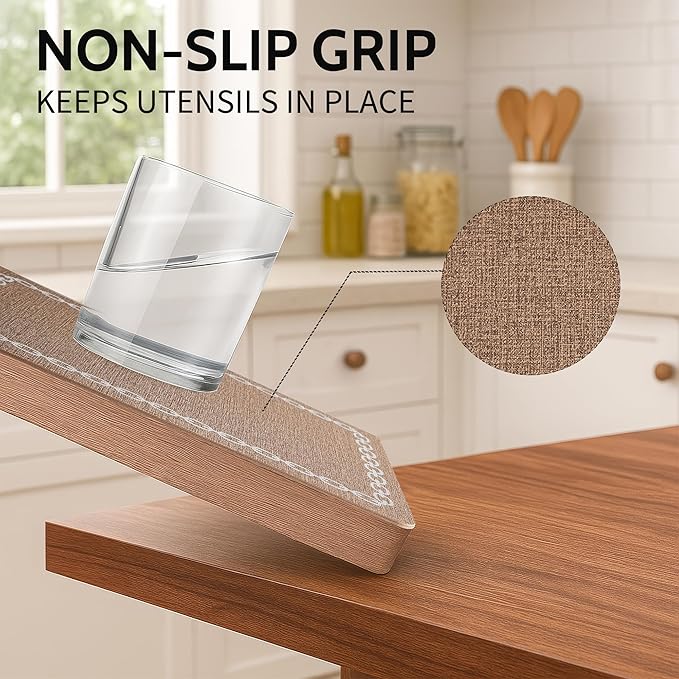 Placemats Set of 4, Heat Resistant & Waterproof Table Mats for Dining, Non Slip Scratch Proof Place Mats for Kitchen, Easy to Clean - Outdoor,Indoor Use（17x12 Inch）