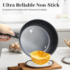 15PCS Pots and Pans Set Non Stick, Kitchen Cookware Sets with Detachable Handle, Ceramic Cookware Sets, Non Stick RV Cookware Cooking Set, Dishwasher ＆ Oven Safe, PFOA Free, Black