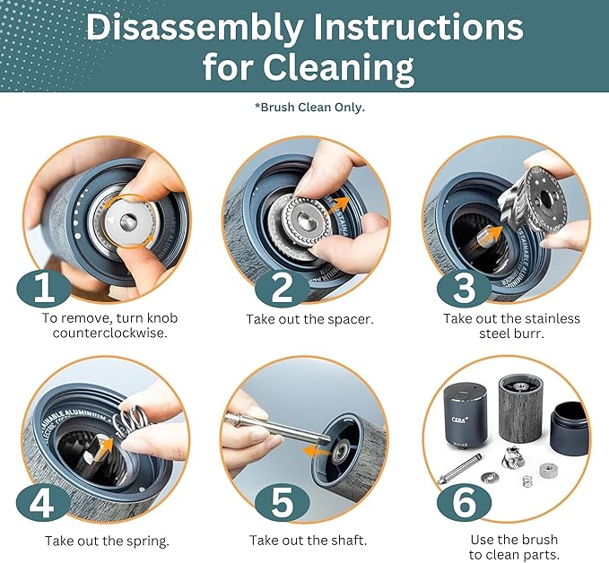 Electric Coffee Grinder, Premium Stainless Steel Burr Coffee Grinder, Espresso Grinder Electric, Portable Coffee Grinders; Coffee burr grinder for espresso machine, Travel, Camping (Brown)