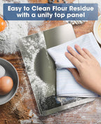 Nicewell Food Scale, 22lb Digital Kitchen Scale Weight Grams and oz for Cooking Baking, 1g/0.1oz Precise Graduation, Stainless Steel and Tempered Glass (Ash Silver)