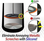 PortableAnd 34oz Double Vacuum Insulation Large Silicone French Press Coffee Maker, Metal Stainless Steel, Matte Black, Perfect for Camping, Travel, and At-Home Use (Light Gold)