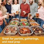 Aluminum Foil Pans Half Size, Disposable Heavy Duty 9×13 Baking Pans, Deep Family Size Container, Foil Pans for Roasting,Catering,Picnic or Holiday needs(20 Pack)