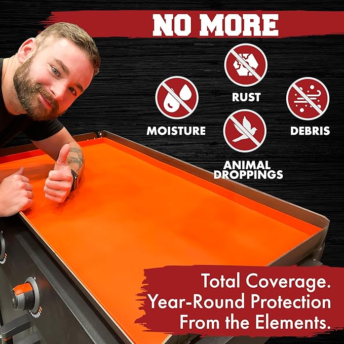 KITCHEN PERFECTION 28" Premium Silicone Griddle Cover Mat for Blackstone Griddle 28 Inch - Hermetic Protection from Rust & Debris All Year, Fits All Blackstone 28 Inch Models - Food Grade Silicone
