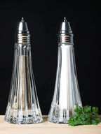 Salt and Pepper Shaker Set - Spice Dispenser Set - Cut Crystal - Large Beautiful Shakers - 7.5" H - Made in Europe - by Barski