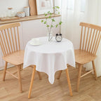sancua Small Square Tablecloth 36 x 36 Inch White (Fits 20-30 Inch Tables), Stain and Wrinkle Resistant Washable Fabric Table Cloth for Dining Party Table Cover for Nightstand End Bedside Tables