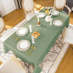 Softalker Rectangle Tablecloth Spring, Waterproof & Stain Resistant Table Cloths Wrinkle Free Fabric Washable 210GSM Polyester Table Cover for Spring/Party/Outdoor - 54 x 54 inch, Sage Green