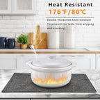 Dark Gray Cloth Placemats Set of 8 - Easy to Clean Fabric Table Placemats - Machine Washable Placemats- Heat Resistant Non-Slip Table Mats (Dark Gray, 8)