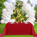 Fitable Elegant Red Rectangle Table Clothes, 6 Pack - 90 x 132 Inch - Reusable and Washable Tablecloths, Polyester Fabric Table Covers for Wedding, Party, Banquet, Formal Events