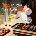 TrendPlain 16oz/470ml Glass Olive Oil Sprayer for Cooking - 2 in 1 Olive Oil Dispenser for Kitchen Gadgets, Air Fryer, Salad, and BBQ - Periwinkle