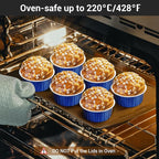 EUSOAR Disposable Ramekins with Lids, 60pcs 5oz Mini Cheesecake Pans and 60pcs Individually Wrapped Sporks, Aluminum Foil Ramekins Baking Cups with Lids for Party Bulk Wedding Birthday Picnic