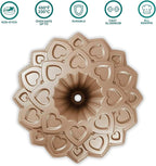 Baker's Secret Nonstick Fluted Cake Pan, Perfect for Fluted Cakes, Die Cast Aluminum Cake Pans, 2 Layers Non-stick Coating For Easy Release, Fluted Cake Pans - (Amour)