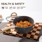 JEETEE 1.5 Quart Sauce Pan with Lid, Non Stick Small Pot with Coating, Masterclass Cookware Sauce Pot for Cooking, PFOA/PFOS Free