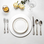 20-piece Silverware Set for 4, 18/10 Stainless Steel Flatware Set, Fine Silverware Set, Serving Utensil Sets, Finely Polished and Dishwasher Safe, Prolos