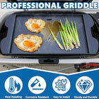Cooking Griddle for Weber 9010001 9013001 Full Size Griddle for Weber 9020001 9030001 Flat Top Plate Insert with Grease Hole Carry Bag, Carbon Steel