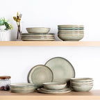 AmorArc Ceramic Plates Set of 6,8.5 Inch Handmade Reactive Glaze Stoneware Plates set for Dessert,Salad,Appetizer,Small Dinner Plates,Microwave & Dishwasher Safe,Scratch Resistant