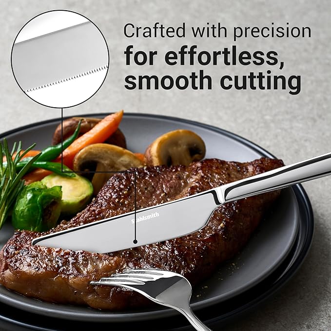 Essen Flatware Set for 4, 20-Piece Silverware Set, Premium 18/10 Stainless Steel Utensils with Mirror Finish, Modern Silverware for Daily Use, Hosting, or Housewarming Gifts