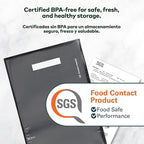 Vacuum Seal Bags 11" x 24" (50 Count) 5.5 Mil, Black and Clear- BPA Free Commerical Grade Food Saver for Storage, Sous Vide, and Meal Prep Sealer Bag