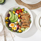 DOWAN Pasta Bowls, 10" Large Salad Serving Bowls 51 OZ White Ceramic Soup Bowls Set of 4 Wide and Shallow Plate Bowl Serving Dish for Soup, Pasta, Noodle, Dinner, Microwave & Dishwasher Safe