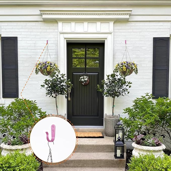 20PCS Wall Hooks for hanging, Metal Wall Hooks for Coats, Coat hooks for Wall, Heavy Duty Single Prong Wall Hooks With 40 Pieces Screws for Hanging Coats，Towel，Backpack，Hat, Dog Leashes (Pink )