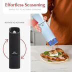 Automatic Salt and Pepper Grinder Set - Rechargeable Electric Salt and Pepper Shakers with Adjustable Coarseness, LED Light, One-Handed Use, Gravity Salt Grinder and Electric Pepper Mill