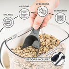 Progressive ProKeeper Baker's Airtight Kitchen Storage Canister Container Set for Flour, Sugar & More, Keeps Ingredients Fresh, with Accessories (Multicolor, 8- Piece)