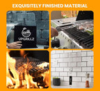 Fish Grill Baskets for Outdoor Grill Vegetables, Fish Grilling rack for Grill, BBQ Grilling Basket, Stainless steel Grill Basket for Veggies, shrimp Includes 5 Steel Skewers, Silicon Brush, and Carry Bag