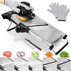 Mandoline Slicer,Mandoline Food Slicer for Kitchen,Mandolin,Vegetable Chopper,Adjustable Stainless Steel Veggie Onion Tomato Julienne Cutter（Wear cut-resistant gloves）