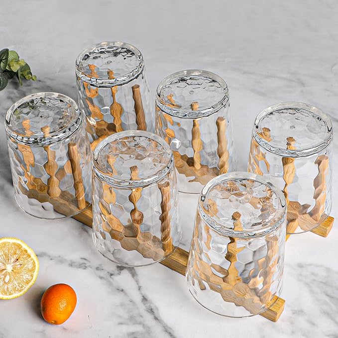 BPA-Free Plastic Tumblers 6 Pack (6x16oz) | Reusable Dishwasher Safe | Stackable Shatterproof Cups | Plastic Drinkware & Drinking Tumblers for Restaurant, Home, Party