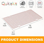 2PCS Cooling Racks for Cooking and Baking - 10" x 16"Heavy Duty Stainless Steel Wire Rack for Baking, Grilling, Roasting - Oven & Dishwasher Safe - Fits Half Sheet Pan（Rose Gold）